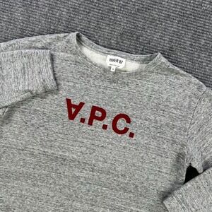 Hiver 87 A.P.C. Heather Gray Crewneck Pullover Sweatshirt Mens Medium Casual